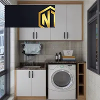 TỦ MÁY GIẶT KẾ HỢP TỦ TIỆN LỢI GỌN GÀNG ĐA NĂNG MẪU 10